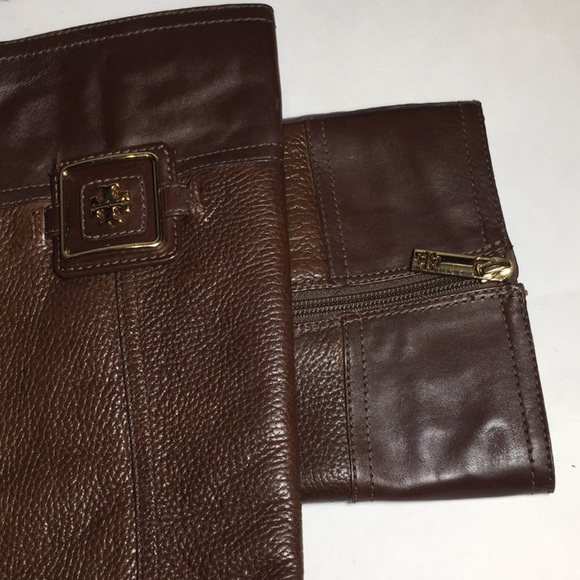 Tory Burch Julian Riding Boots Fig Brown Size 7 - Picture 8 of 8